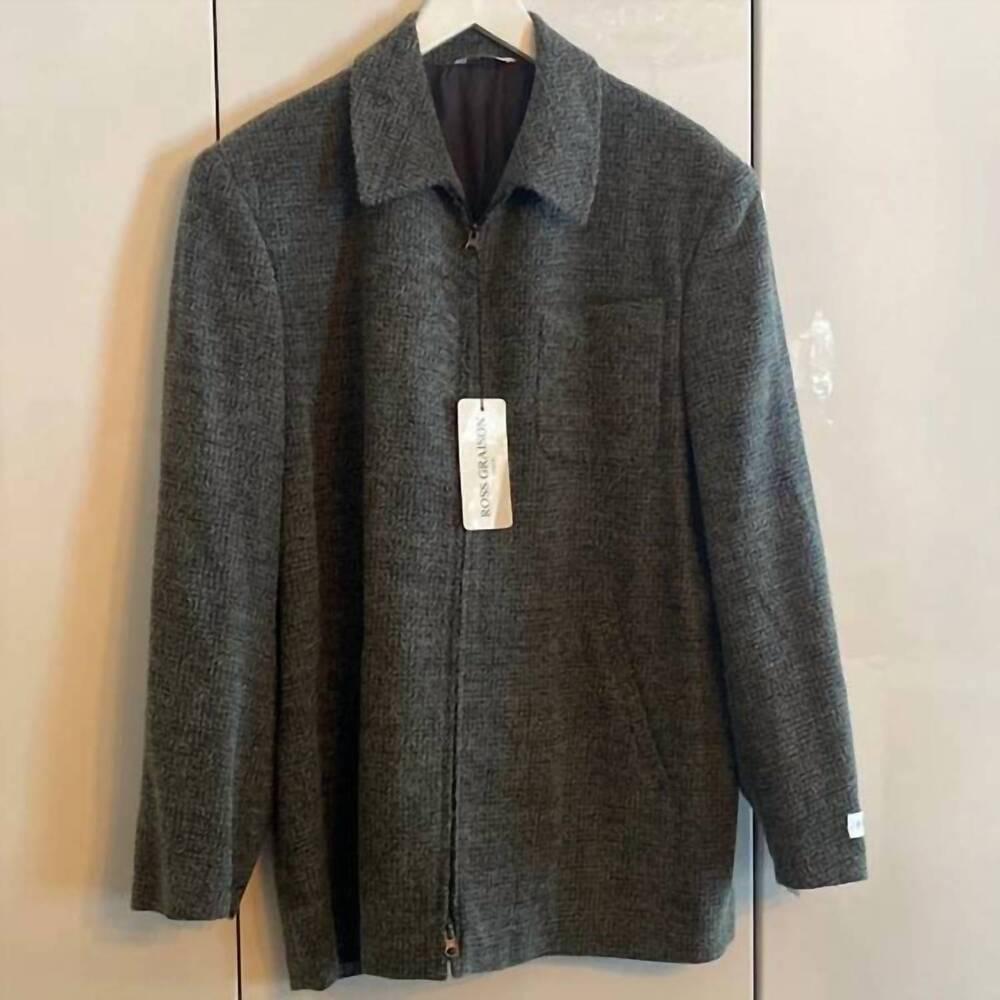 NEW ROSS GRAISON men's long sleeve zip up jacket in navy
